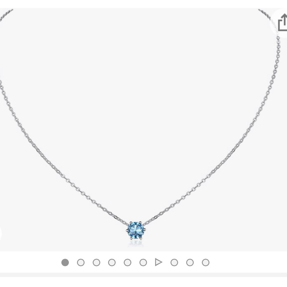 💎925 Sterling silver Aquamarine necklace